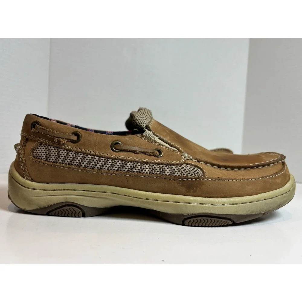REEL LEGENDS Boat Shoes Men's Size 9.5 M Catamaran Slip On Leather Tan